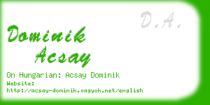 dominik acsay business card